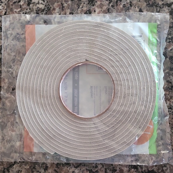 Lot of 2 self stick weatherstrip new in package Adhesive Foam Tape - Picture 3 of 4